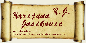 Marijana Jasiković vizit kartica